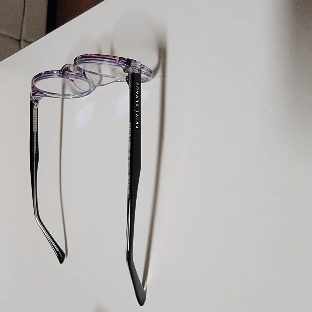 PRIVE Revaux NWOT Round Glasses with Patterned Frame